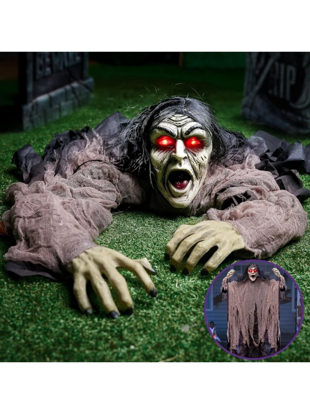Halloween Zombie Decorations Jade Spectre Outdoor Groundbreaker Outside Decor